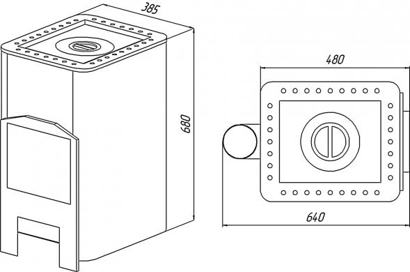 Отопительная печь Варвара Уют 1-Конфорочная