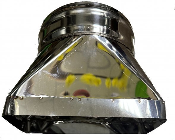 Переход с кирпичной кладки 120х120 (430/0,8) на трубу