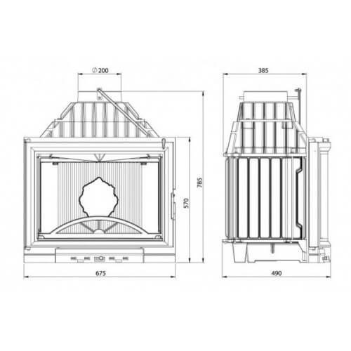 Каминная топка Kaw-Met W10
