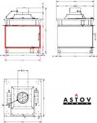 Каминная топка Астов П4С 800