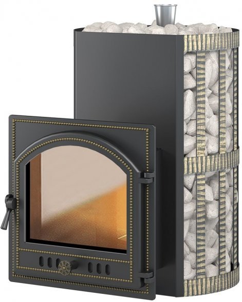 Дровяная печь для бани Везувий Скиф Ковка 28 (205) Парогенератор 2022
