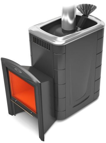 Банная печь TMF Гейзер Супер Inox Витра ЗК антрацит