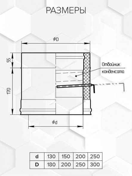  Сэндвич-шибер-задвижка (316/0,8/эмаль) 