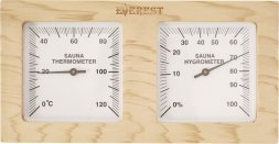 Термогигрометр EVEREST горизонталь, кедр (TG-04 white)