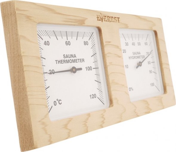 Термогигрометр EVEREST горизонталь, кедр (TG-04 white)