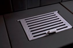 Каминная топка Экокамин ДЕЛЬТА 1000 LB два стекла принтинг левая черный шамот