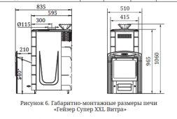 Банная печь TMF Гейзер Супер XXL Inox Витра ЗК антрацит