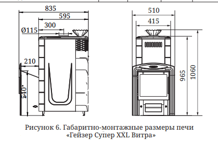 Банная печь TMF Гейзер Супер XXL Inox Витра ЗК антрацит