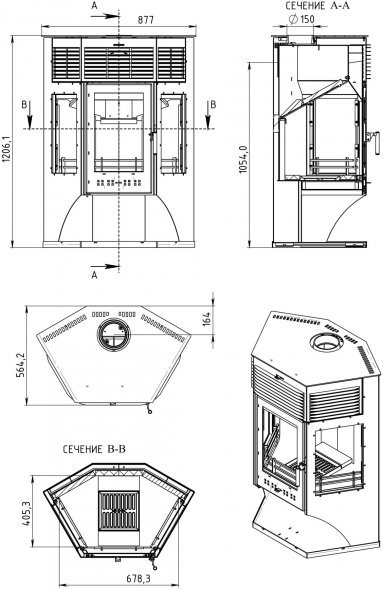 Печь-камин Мета-Бел Москва 12