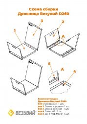 Дровница Везувий D260 «black»