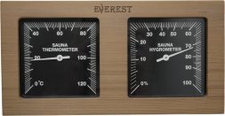 Термогигрометр EVEREST горизонталь, кедр (TG-02 black)