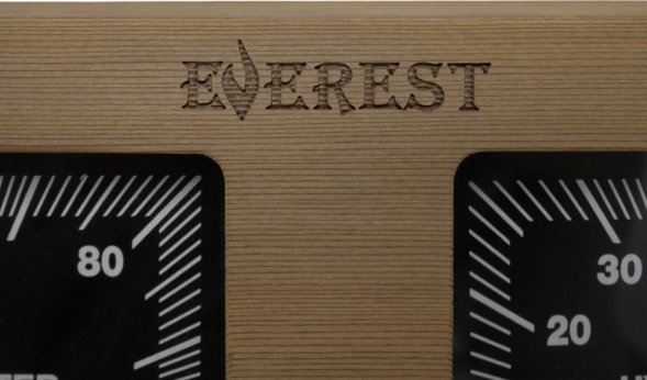Термогигрометр EVEREST горизонталь, кедр (TG-02 black)