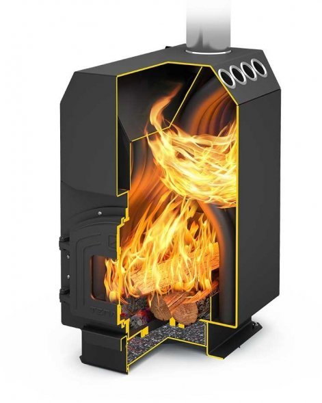 Отопительная печь Теплодар ТОП-модель 200 с чугунной дверцей