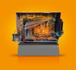 Отопительная печь со стеклом BULYK 200 Березка