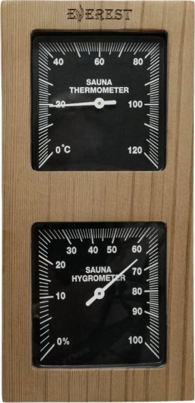 Термогигрометр EVEREST вертикаль, кедр (TG-01 black)