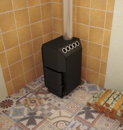 Отопительная печь Теплодар ТОП-модель 140 с чугунной дверцей