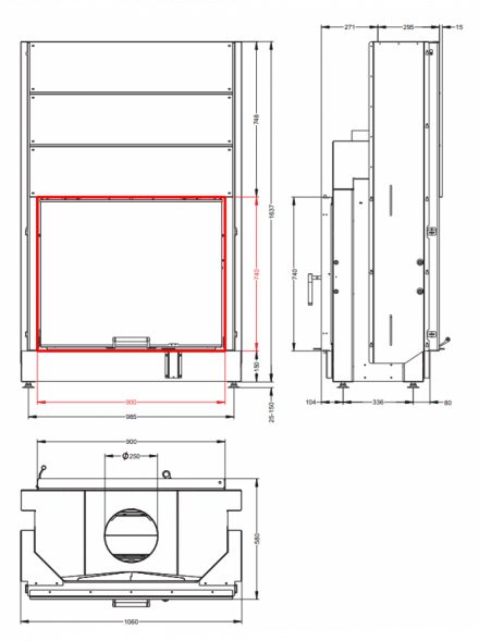 Каминная топка Астов ПТ 9074