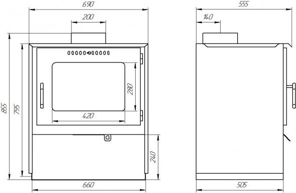 Печь-камин Варвара Гармония 807- Д