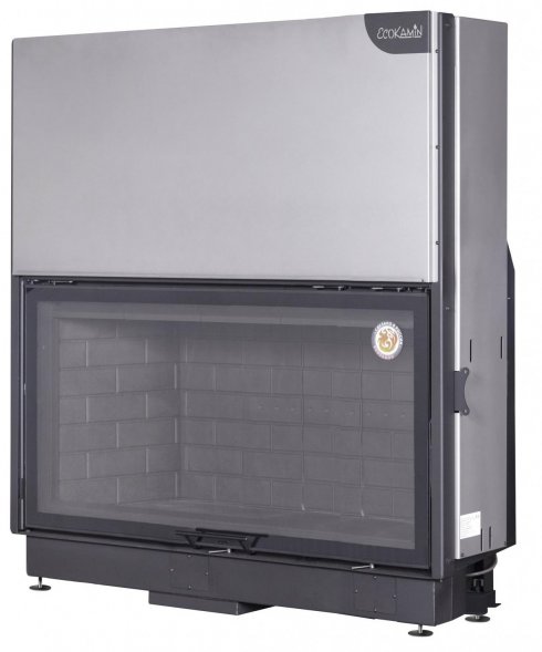 Каминная топка Экокамин Вега 1600 B чёрный шамот подовое горение