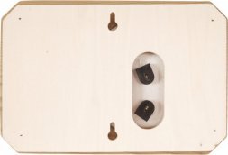 Термогигрометр мини EVEREST c часами, кедр (TG-08 black)