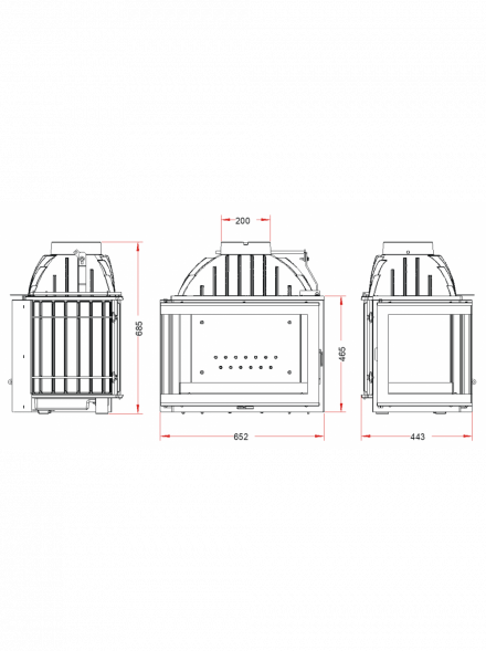  Каминная топка Invicta Grand Angle Left Glass 700