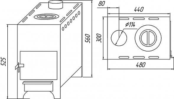 Отопительная печь Варвара «Домовой-Эконом»