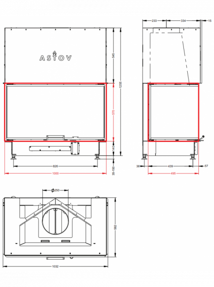 Каминная топка Астов П3С 10057