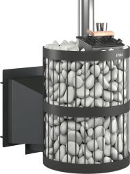 Чугунная печь для бани ЭТНА Стандарт 18 (Панорама) &quot;М&quot; Закрытая каменка