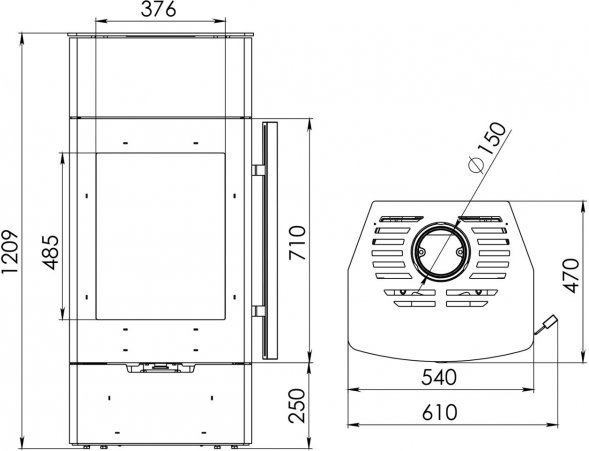 Печь-камин Мета-Бел Байкал