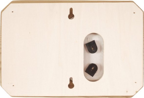 Термогигрометр мини EVEREST c часами, кедр (TG-09 white)