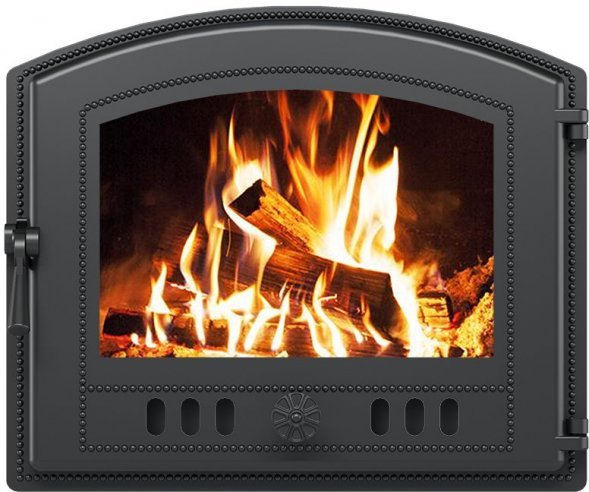 Дверка каминная Везувий 224 (Антрацит)