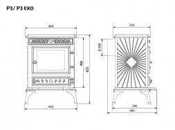 Печь-камин Kaw-Met P3