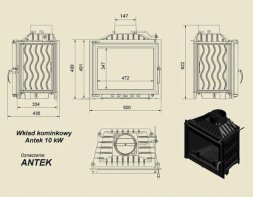 Каминная топка Kratki ANTEK/150