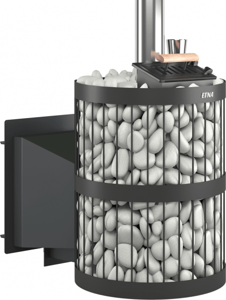 Чугунная печь для бани ЭТНА Стандарт 24 (Панорама) &quot;М&quot; Закрытая каменка