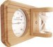 Термогигрометр EVEREST c часами, кедр (TG-06 white)