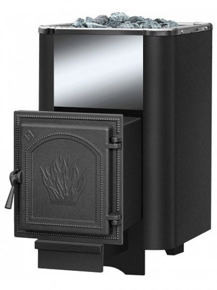 Чугунная печь для бани и сауны Везувий Сенсация 16 Антрацит (271)