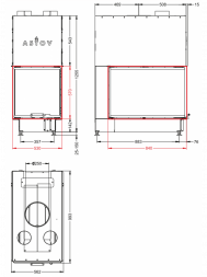 Каминная топка Астов П3С 53(84)57