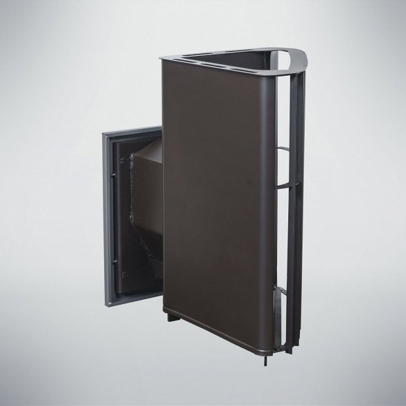 Печь для бани Варвара Бермуда угловая правая, удлиненная топка