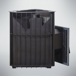 Печь для бани Варвара Бермуда угловая правая, удлиненная топка