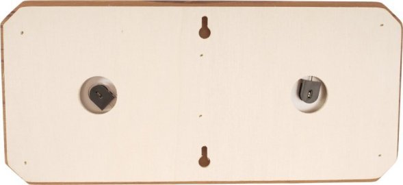 Термогигрометр EVEREST c часами, кедр (TG-07 gold)