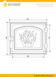 Дверца Везувий 261 (Антрацит)