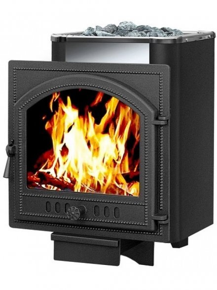 Чугунная печь для бани и сауны Везувий Сенсация 16 Антрацит (205)