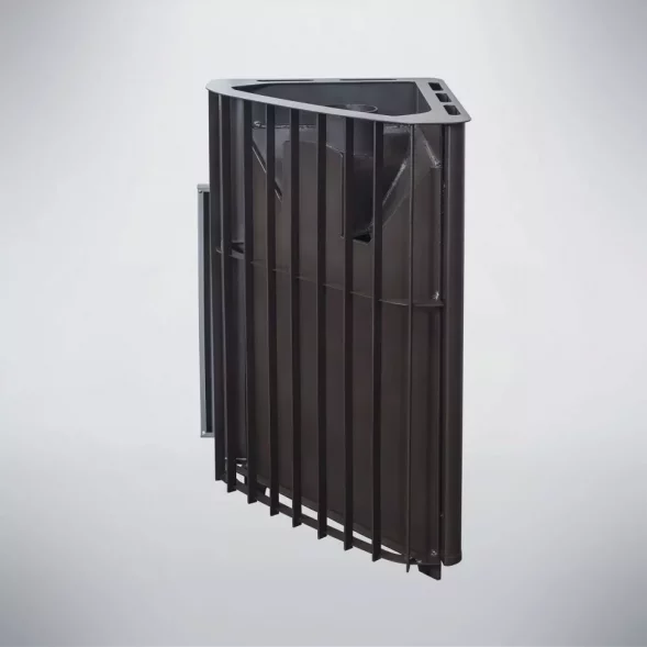 Печь для бани Варвара Бермуда угловая левая, удлиненная топка