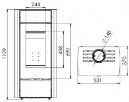 Печь-камин Мета-Бел  Нарочь