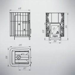 Дровяная печь Варвара Каменка Укороченная топка