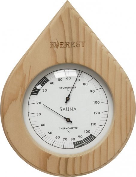Термогигрометр EVEREST &quot;Капля&quot;, кедр (TG-05)