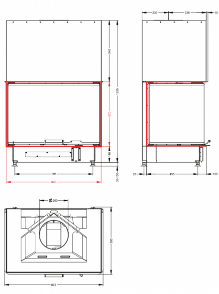 Каминная топка Астов П3С 8457