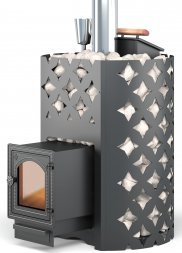 Чугунная печь для бани ЭТНА 24 (ДТ-4С) Закрытая каменка