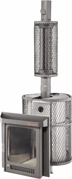 Дровяная банная печь Ферингер Оптима в кожухе "Сетка" до 28 м³