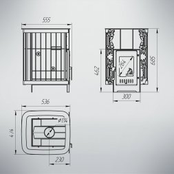 Дровяная печь Варвара Каменка Мини Укороченная топка